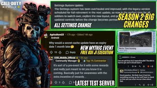 Cod Mobile Season 2 (2026) Big Leaks | Mythic Tides Event, Free Executions | Season 2 Test Server