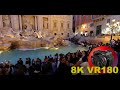 Lovers fighting their way to the front TREVI FOUNTAIN ROME ITALY 8K 4K VR180 3D Travel