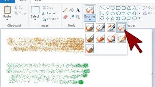 how to use brushes in ms paint 🎨🎨#03