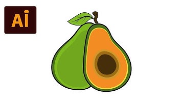 Adobe illustrator tutorial How to create avocado vector illustration HD