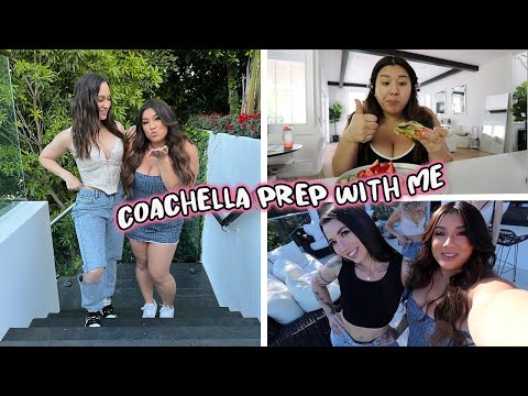 COACHELLA PREP WITH ME!! eating healthy + huge clothing haul!!