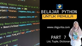 Belajar Pemograman Python Untuk Pemula Part 7 List, Tuple, Dictionary Dalam Python