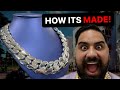 See how this stunning silver cuban link chain is handmade in miami