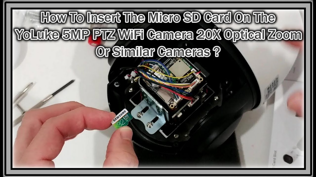 How To Insert Micro SD Card In YoLuke 5MP PTZ WiFi Camera 20X Optical ...