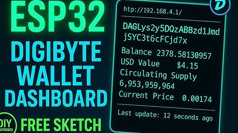 ESP32 DigiByte Wallet Dashboard – Track Your DGB Balance & Value in USD!