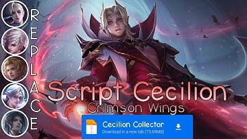 Script Skin Cecilion Collector - Crimson Wings No Password | Full Effect Voice | Patch Terbaru