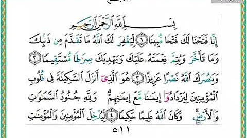 سورة الفتح الايات 1 5
