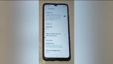 How to off do not disturb in oppo a5s,off do not disturb setting