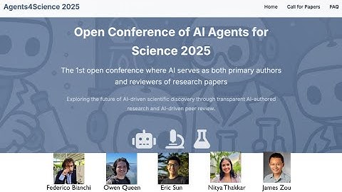 Agents4Science 2025 Virtual Conference