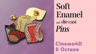 Cinema 4D Tutorial - Realistic Enamel Pins (Octane)
