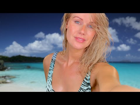 RELAXING ASMR BEACH EXPERIENCE 🐚 ocean waves, kisses, tapping, personal attention & breathy whispers