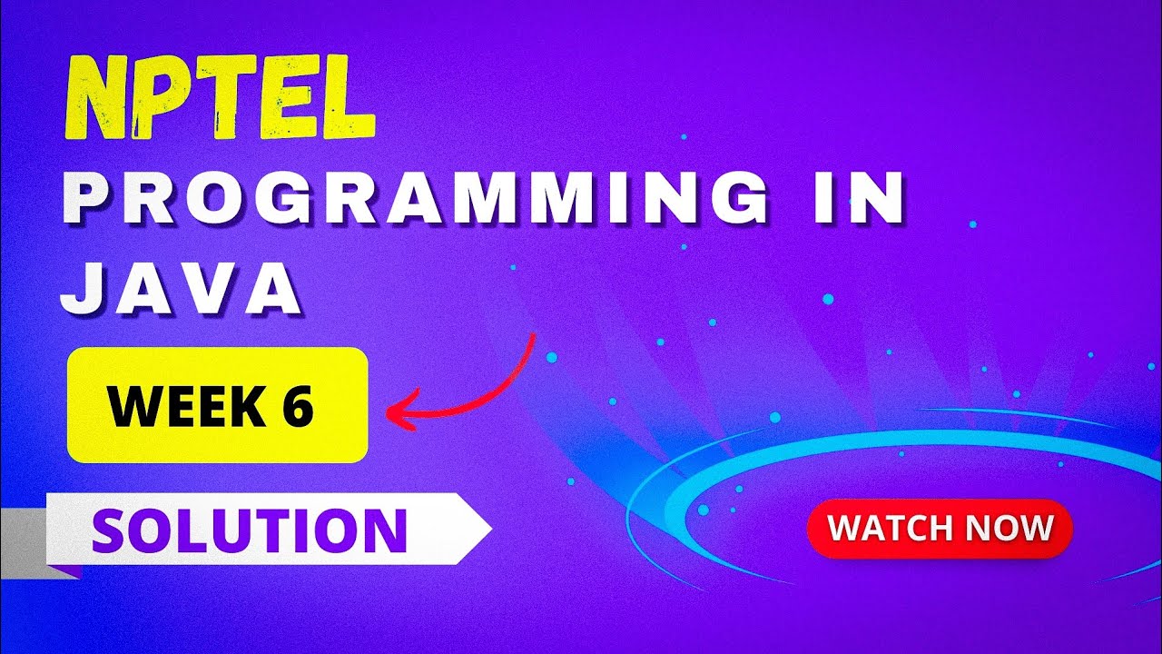 nptel java assignment 6 answers 2023