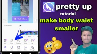 pretty up app tutorial | make waist smaller pretty up app se video kaise aditin Kare |in 2023 screenshot 4