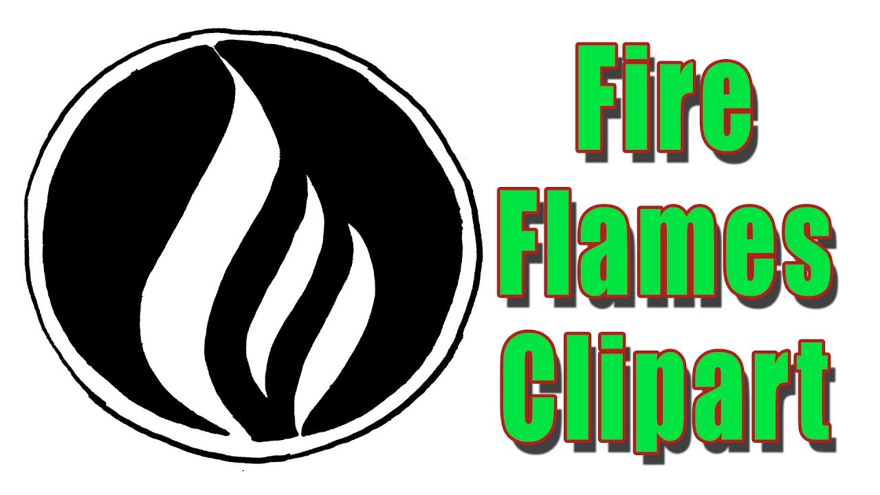 How To Draw Fire Flames Clipart Black And White Youtube Youtube