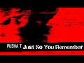 Pusha T - Just So You Remember (Alternate Visualizer)