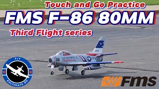 FMS F-86 80MM Third Flight: Touch and Go / Landing Practice. More Dialing In to Do?