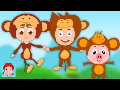Cinque Piccole Scimmie Canzone Per Contare i Numeri Per Bambini