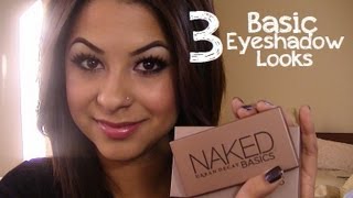 3 Basic Eyeshadow Looks Ft. Urban Decay Naked Basics Palette