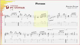 Tarrega, Pavana, guitar