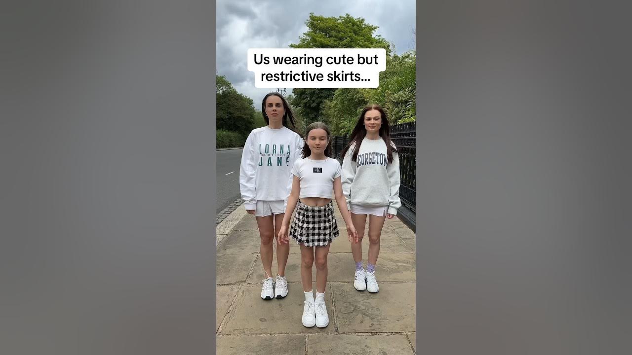 Us wearing cute but restrictive skirts - YouTube