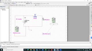 Half Wave Rectifier: Multisim Simulation & Oscilloscope Setup