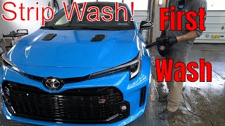 Circuit Edition Toyota Corolla GR First Wash! What We Use To Strip Surface During Prep Process!