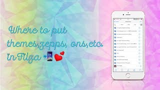 Where to put themes, zepps, ons etc. in Filza