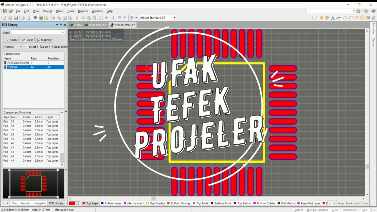 3) Altium ile Pic 18F46k22 Kılıf Tasarımı - RGB Dot Matrix Display ...