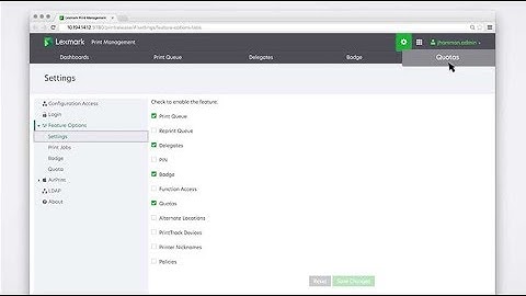Lexmark Print Management—Document Accounting using the server web portal