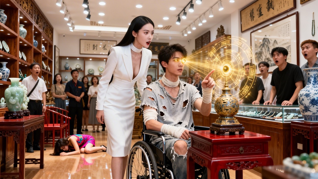 Disfigured man betrayed by wife,awakens X-ray vision.Sees through boss,spots billion-dollar antiques