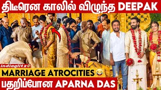 கல்யாண மேடையில் Aparna Das காலில் விழுந்த Deepak Parambol | Kerala Wedding