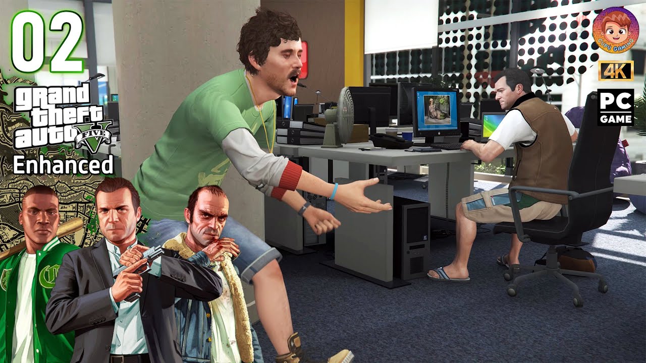 Grand Theft Auto V Enhanced Gameplay Part 2 - Walkthrough - No ...