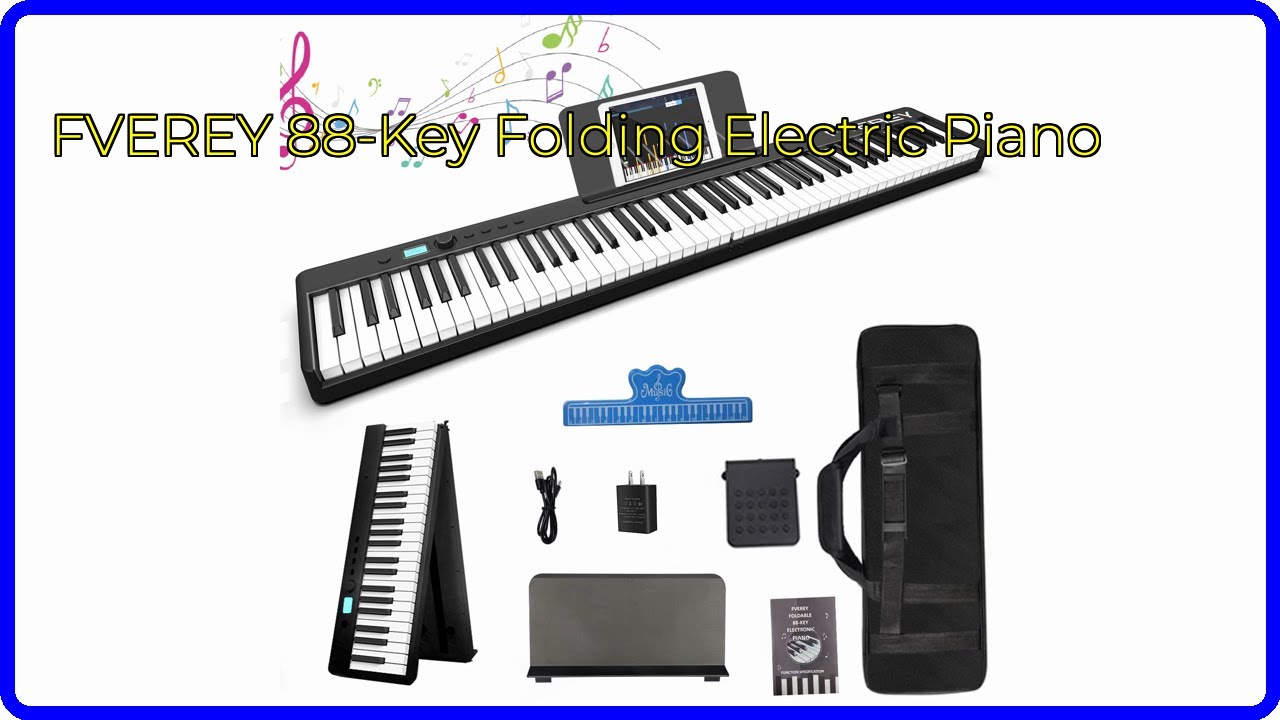 FVEREY FOLDABLE 88鍵盤 電子ピアノ 折り畳み QC 06 Amazon.com: FVEREY Portable Folding Piano Keyboard,Semi-Weighted