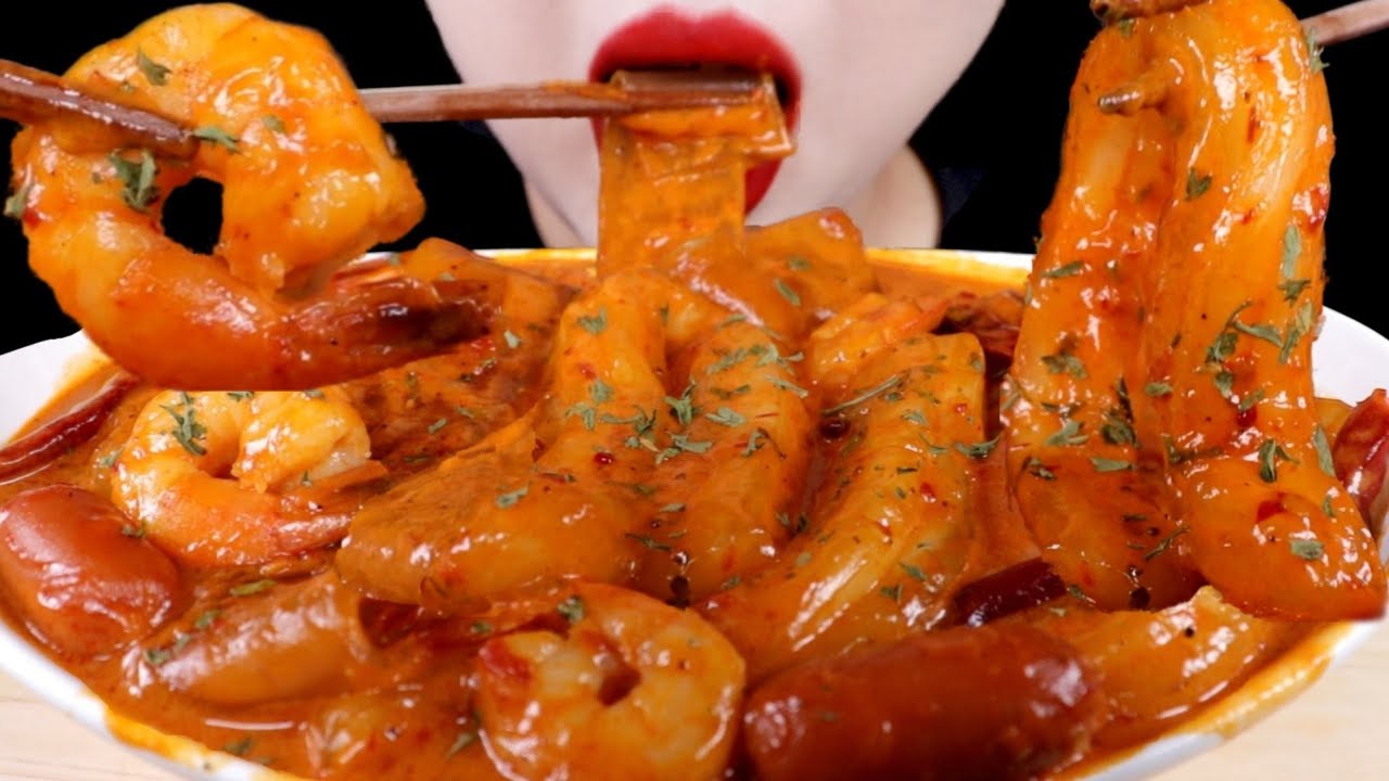 ASMR 크림마라 중국당면, 분모자 리얼사운드 먹방