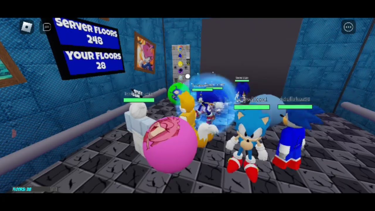 Sonic and Tails in Roblox: REWRITE Sonic Elevator Adventure!