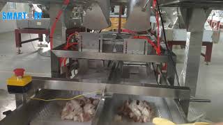 16 Head Linear Combination Weigher Tray Packing Line for Pork