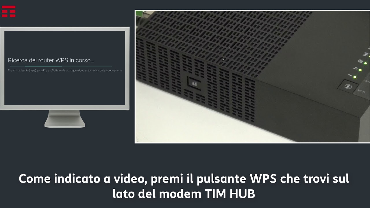 Collegamento WIFI tra TIMBOX e TIMHUB con WPS - YouTube