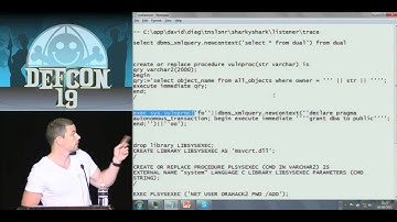 DEFCON 19 (2011) - Hacking and Forensicating an Oracle Database Server