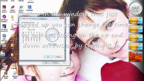 How to change the time on windows vista.