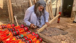 Red Wood Turning Skills|Wooden Furniture Mass Production Factory|wooden cot Leg with colour|