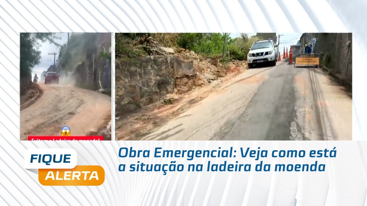 Obra Emergencial: Veja como está a situação na ladeira da moenda