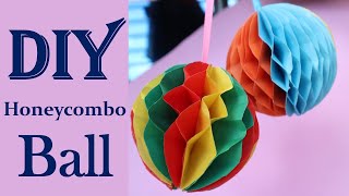 How to make a Paper Honeycomb Ball DIY 2020// Easy Paper Honeycomb Ball
