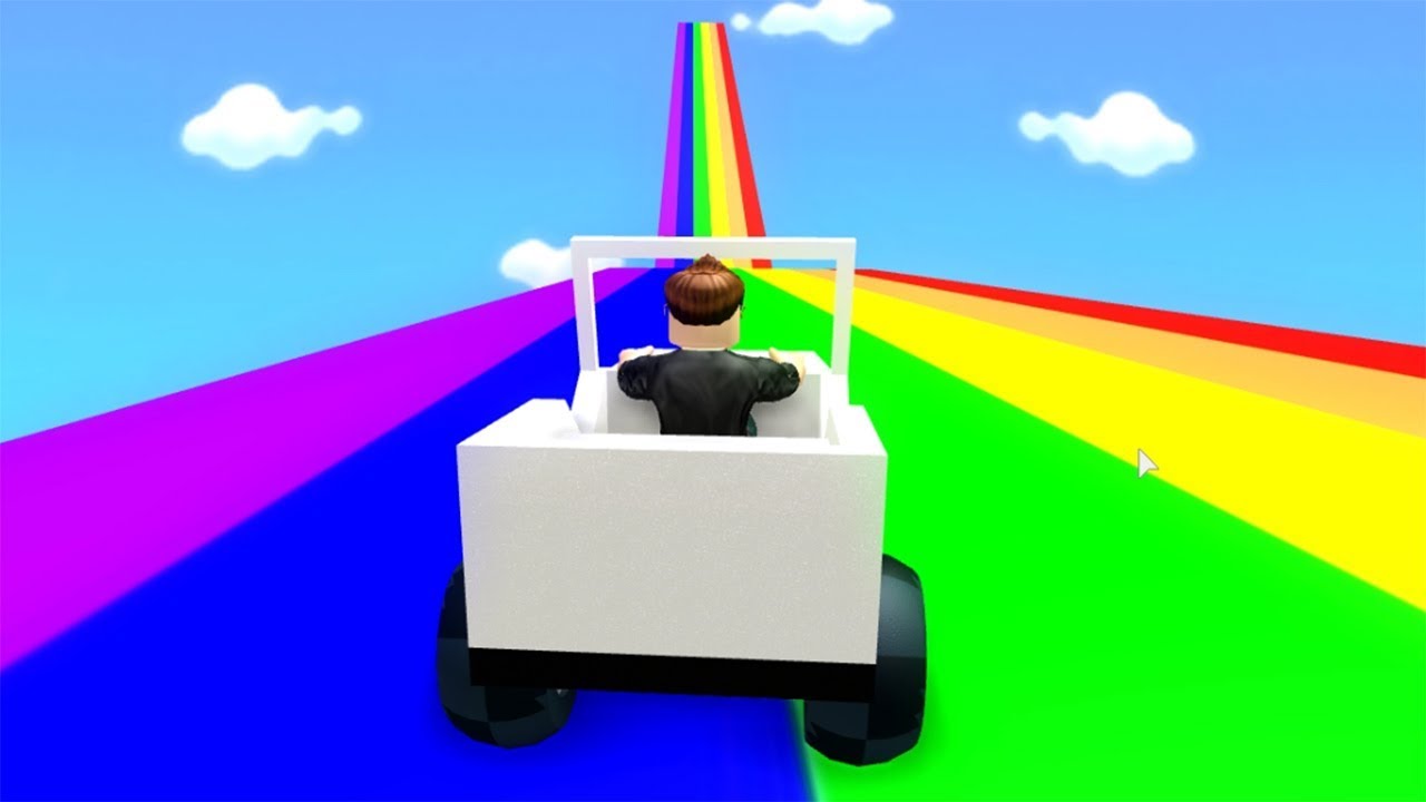 roblox subi no escorregador gigante colorido com um carro youtube