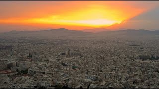 Sunset Athens Greece　ギリシャ　アテネ　夕日