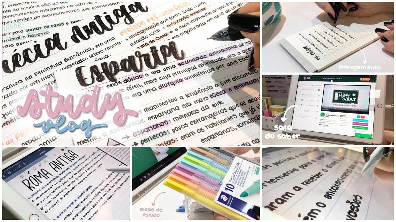 STUDY VLOG #2 - volta às aulas 2021, rotina, anotações, estudos e MUITOS *surtos*