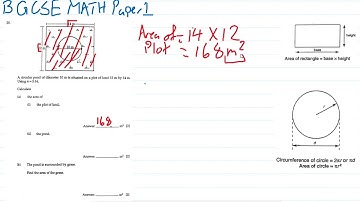 Bahtona BGCSE Paper 1 Geometry: Basic Area 1