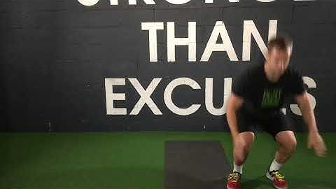 Side to side shuffle with jump squat