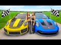 OUR GIRLFRIENDS RACED! (Porsche GT3 RS vs Porsche GT2 RS)