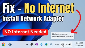Fix Missing Network Adapter in Windows 11/10 –Install WiFi & Ethernet Drivers (NO Internet Required)