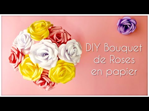 DIY Déco Bouquet de Roses en papier | Facile | Tuto Fleurs en papier | Scrapbookingbysissi